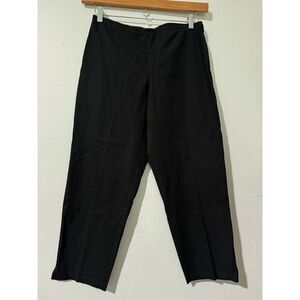 Eileen Fisher trousers organic cotton blend black pants M